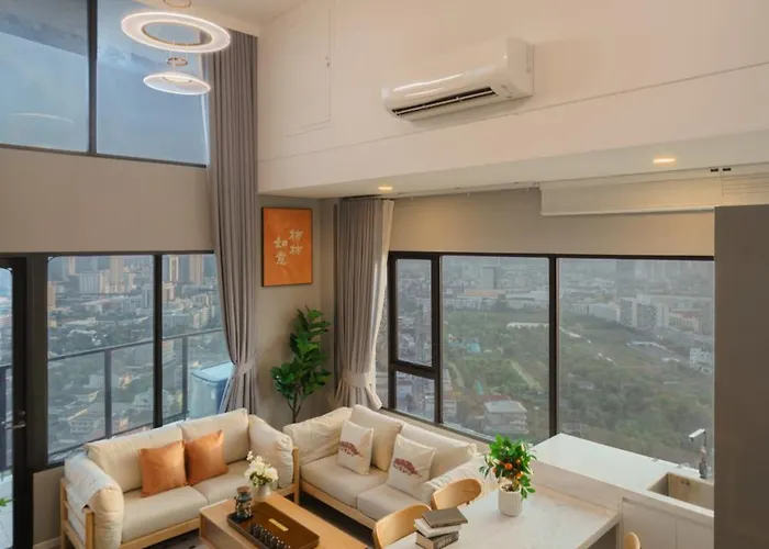 Rama 9 - Private Duplex - Fully Equipped - Sky Pool - Gym - 24Hrs Mart Apartment Bangkok