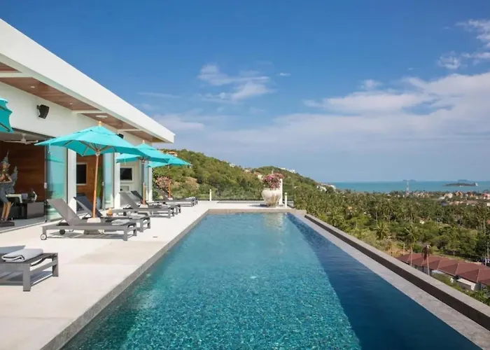 Villa Danisa 4Br Panoramic Ocean View With Infinity Pool & Private Gym Choeng Mon