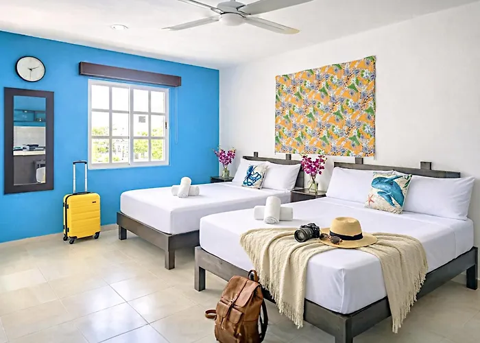 Family Apt With 2 Beds, Sleep 4, Full Kitchen & Kid-Friendly Beach & Cenote 500M In Pdc 4A Playa del Carmen