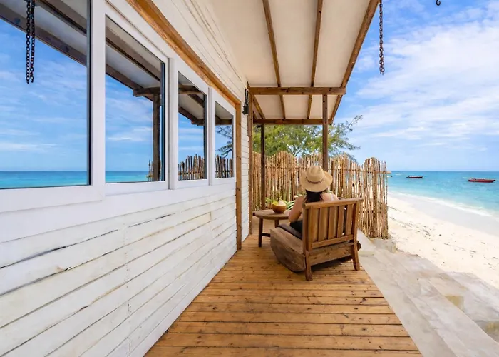 Oceanfront Beach Bungalow In Paje - Steps To The Sea
