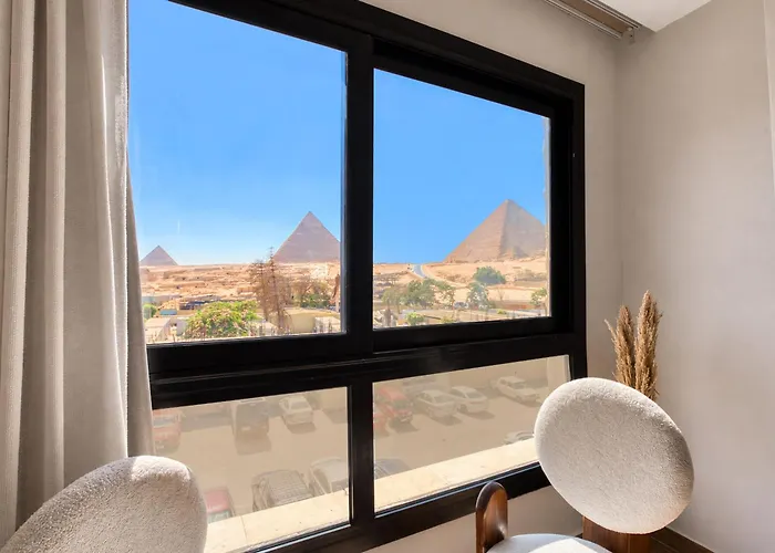 Panorama View Pyramids Hotel Kafret el-Gabal