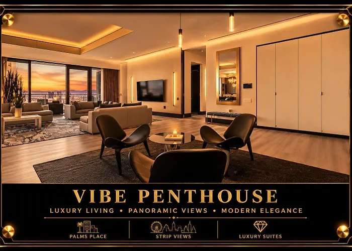 Luxury 4000 Sqft Penthouse At Palms Place 56 Floor Las Vegas