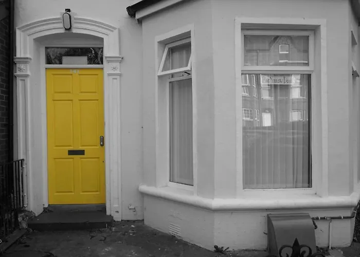 Big Yellow Door In Queens Quarter Belfast