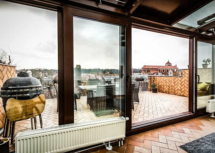 Apartment With A Terrace Over The Old Town Two Bedrooms Kaunas